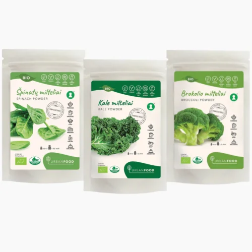 Vitaminų iš daržovių miltelių rinkinys