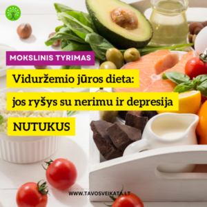 Viduržemio jūros dieta: jos ryšys su nerimu ir depresija nutukus