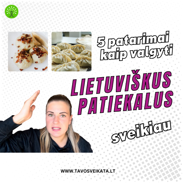 Sužinokite, kaip mėgautis tradiciniais lietuviškais patiekalais, išlaikant sveiką mitybą. Dalinuosi 5 paprastais patarimais, kaip valgyti cepelinus, kugelį ir kitus mėgstamus patiekalus sveikiau, neatsisakant jų skonio ir tradicijų.